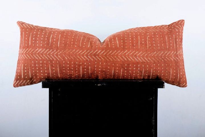 Extra Long Mudcloth Throw Pillow