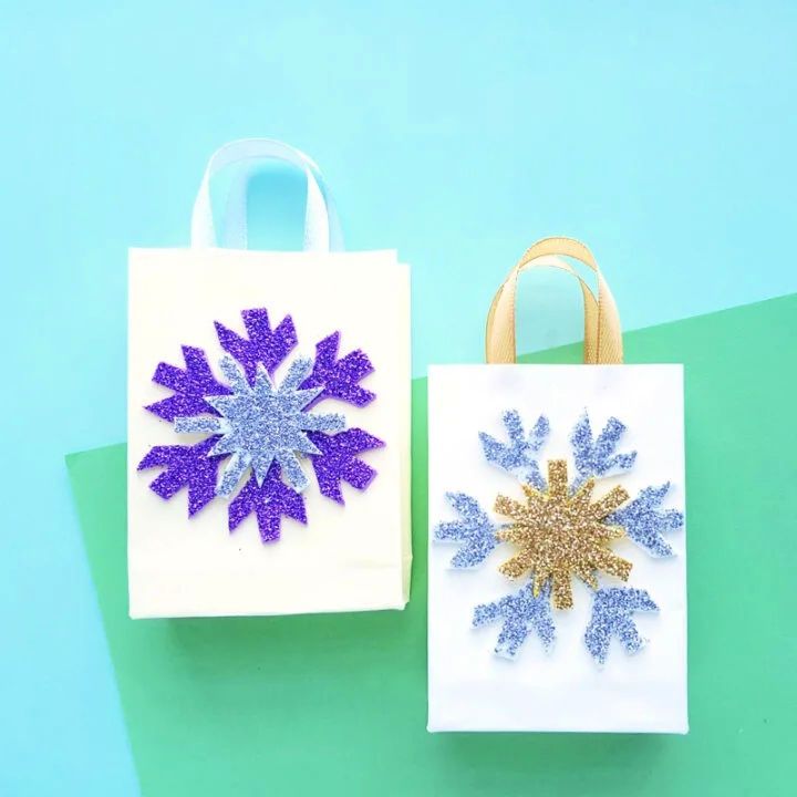 Frozen Inspired Snowflake Gift Bags
