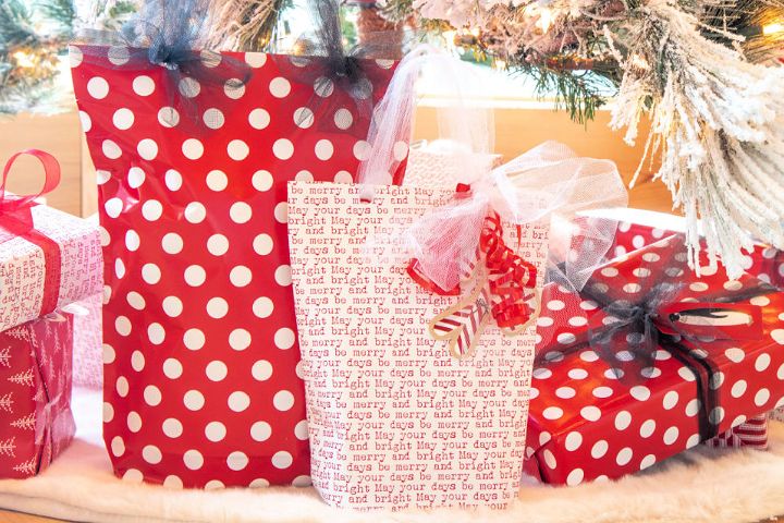 Homemade Wrapping Paper Gift Bag