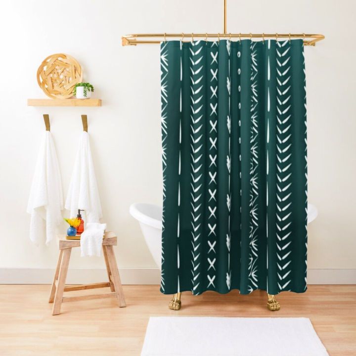 Minimalist Mudcloth Shower Curtain