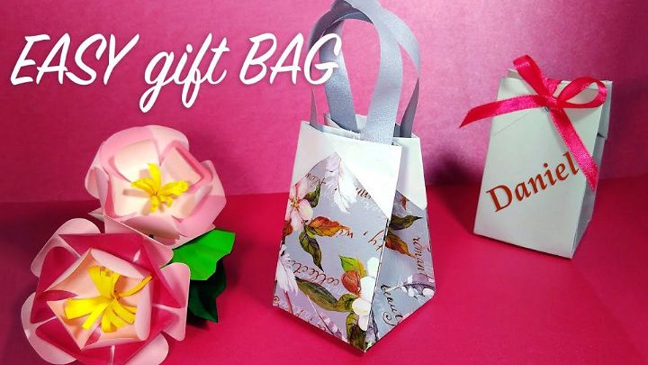 Origami Gift Bag In 2 Minutes With Wrapping Paper