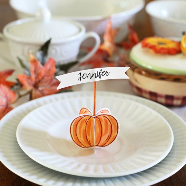 Adorable Pumpkin Place Card