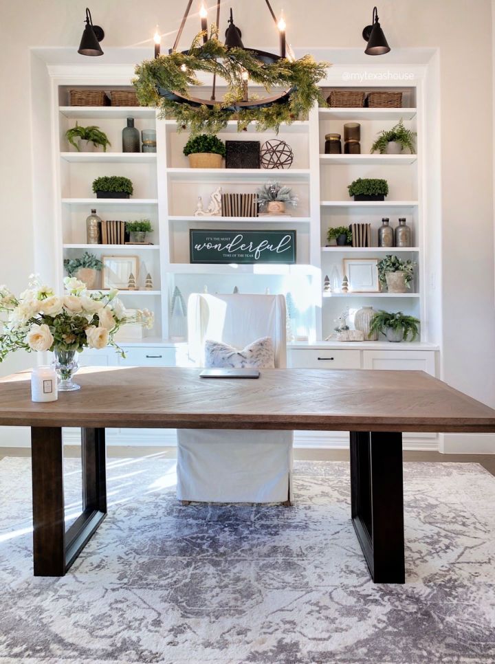 Beautiful Office Using Dining Table