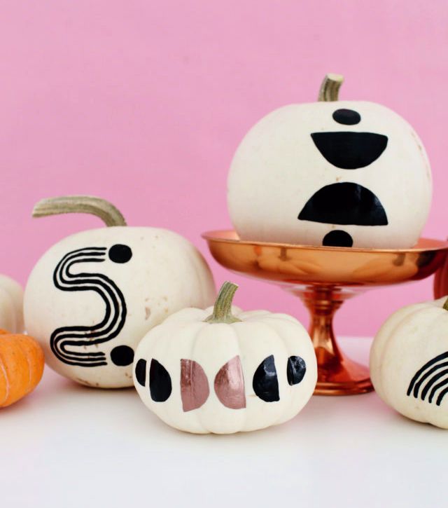 Block Printing Inspired Pumpkins