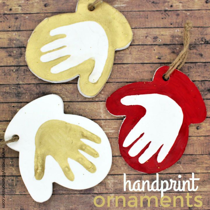 Clay Baby Handprint Ornaments