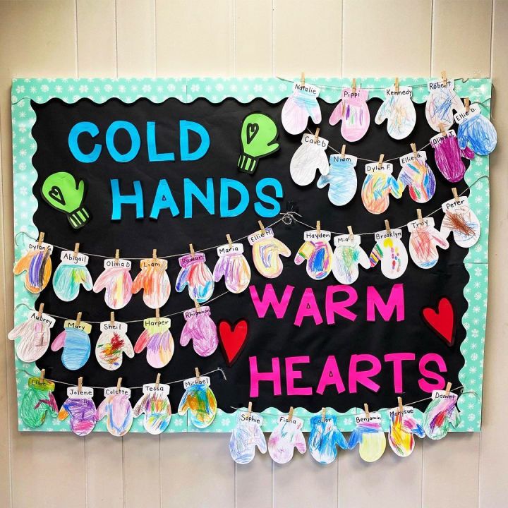 Cold Hands Warm Hearts January Bulletin Board