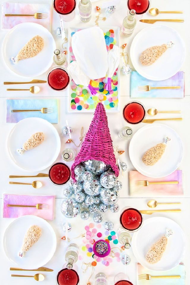 Colorful Disco Tabletop Decor