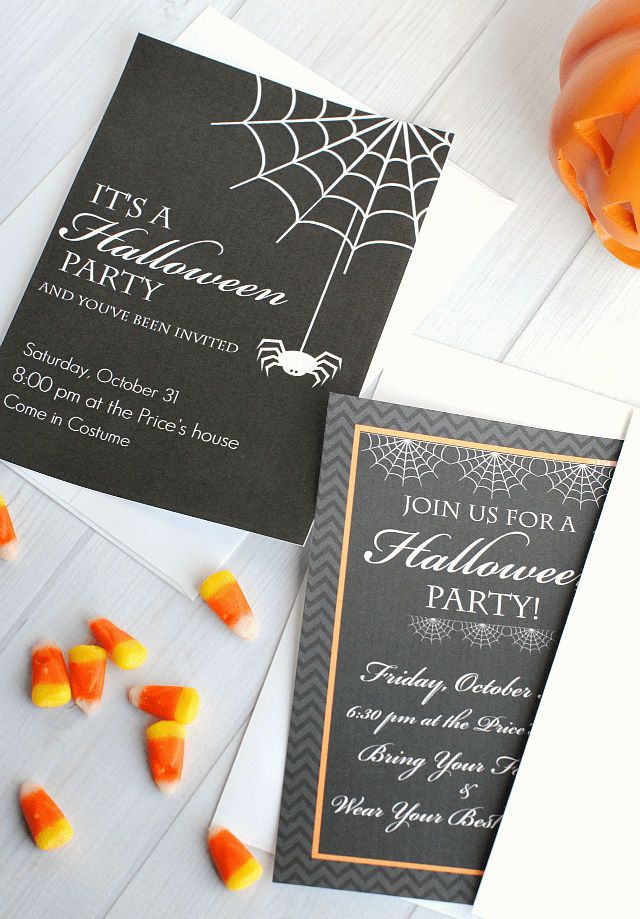 Cute Free Printable Halloween Invitations