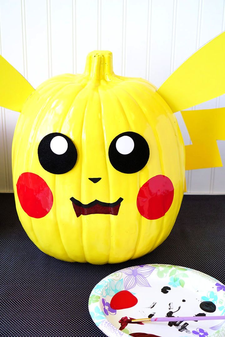 Cute Painted Pokemon Pumpkin