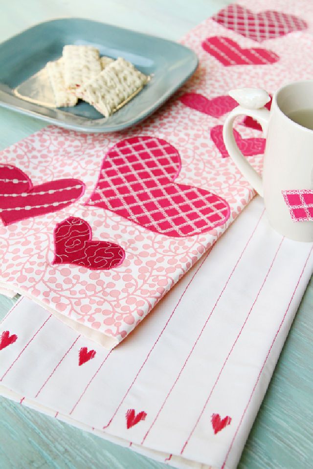 DIY Be My Valentine Kitchen Towels