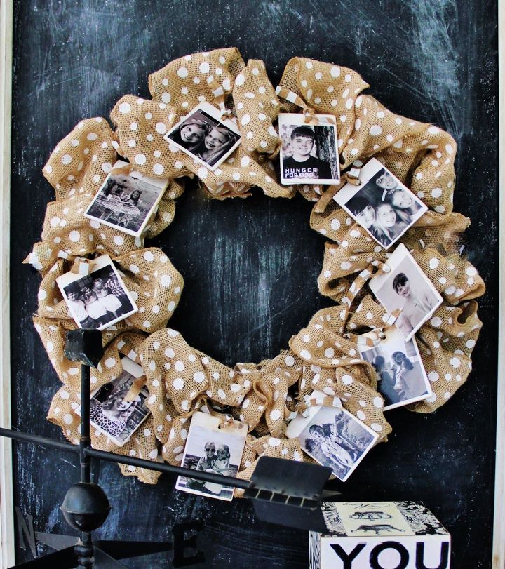 DIY Burlap Photo Wreath