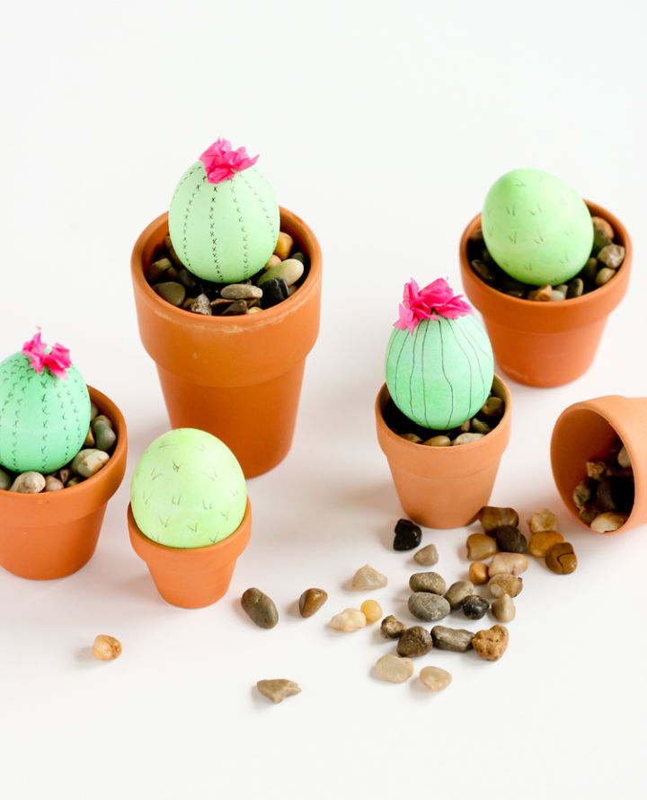 DIY Cactus Eggs Painting