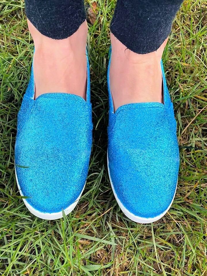 DIY Glitter Shoes Using Mod Podge