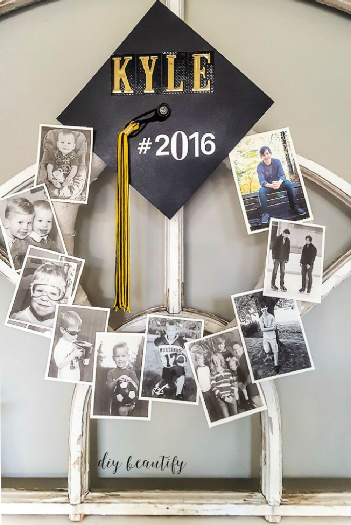 DIY Graduation Memory Wreath