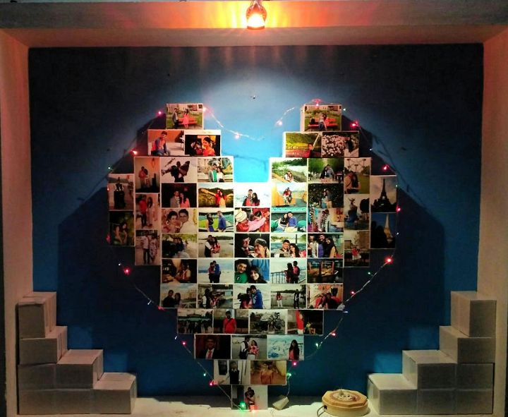 DIY Heart Collage for Boyfriend