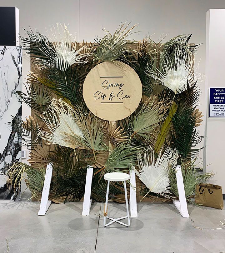 DIY Palms and Dried Palm Backdrop