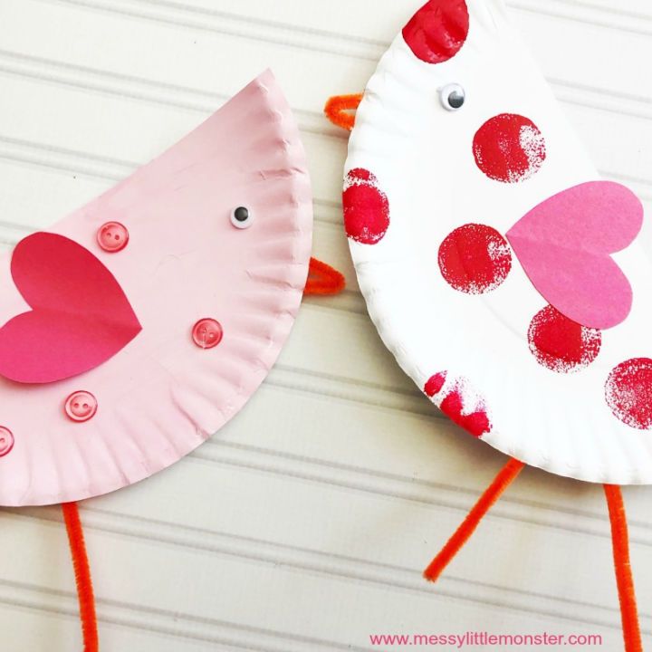 DIY Paper Plate Love Birds