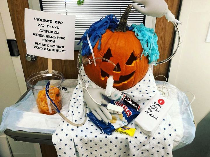 Decorate A Hospital Pumpkin