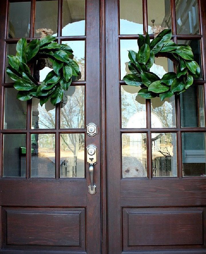Double Door Magnolia Wreath
