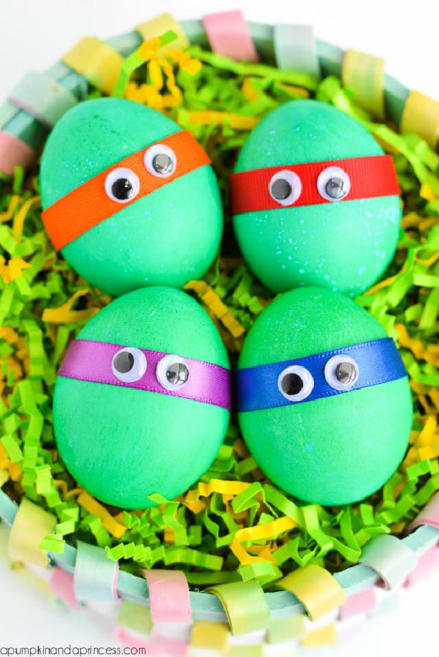 Dyed Teenage Mutant Ninja Turtles Eggs
