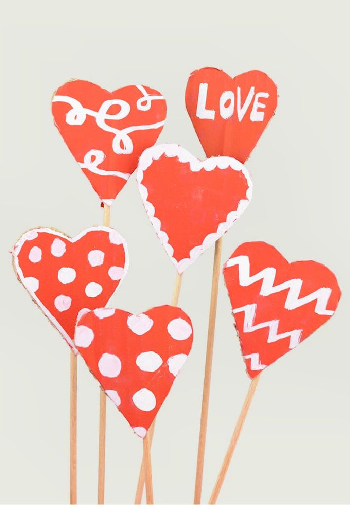 Easy Peasy Cardboard Valentines Day Hearts