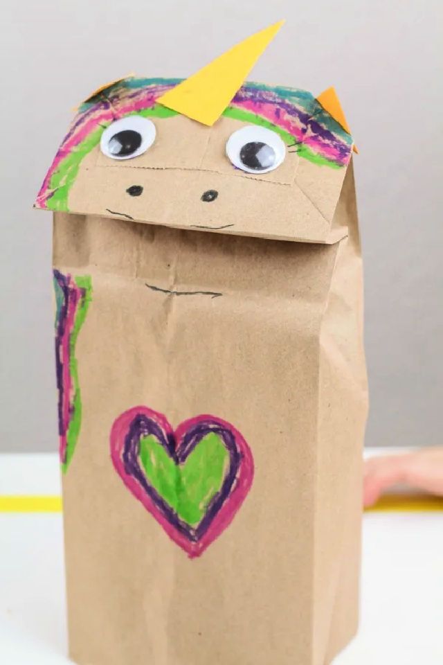 Easy Unicorn Paper Bag for Preschoolers