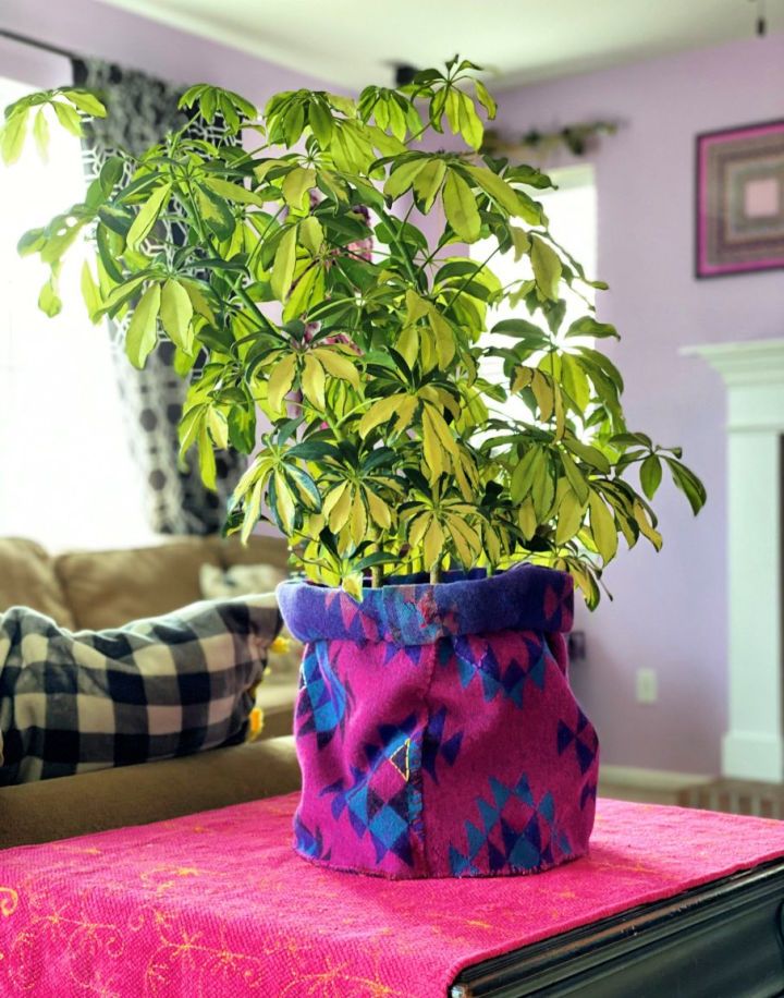 Embroidered Basket Planter