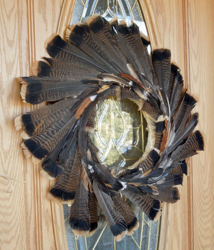 Feather Thanksgiving Wreath