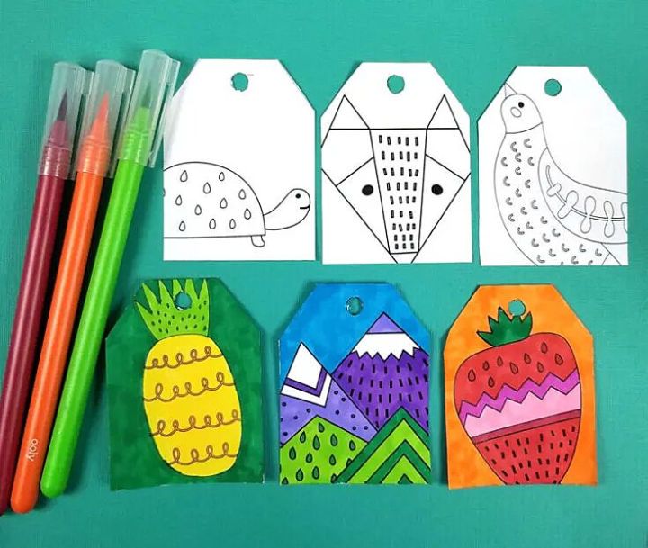 Free Printable Gift Tags to Color