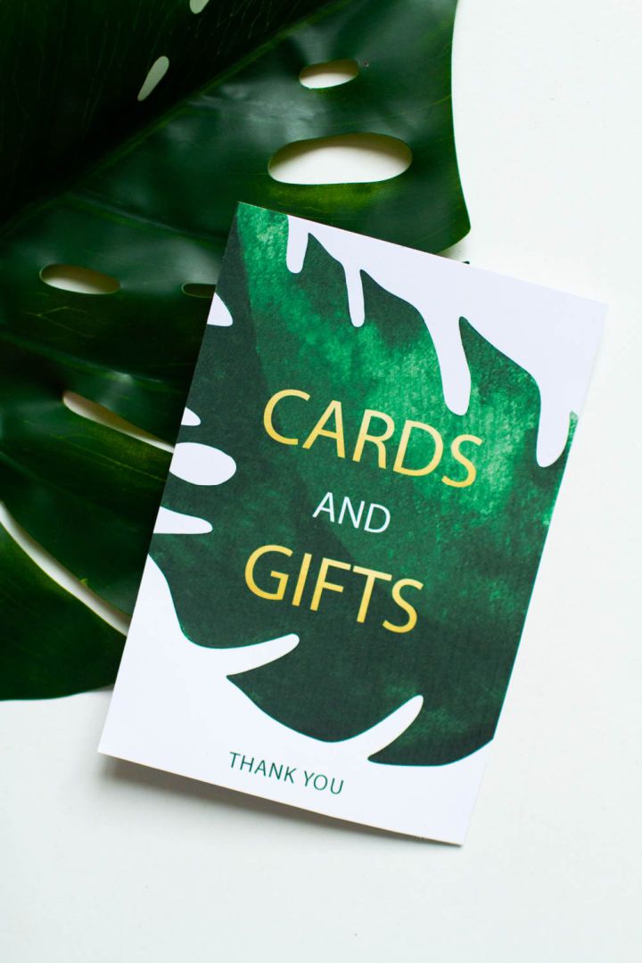 Free Printable Greenery Card