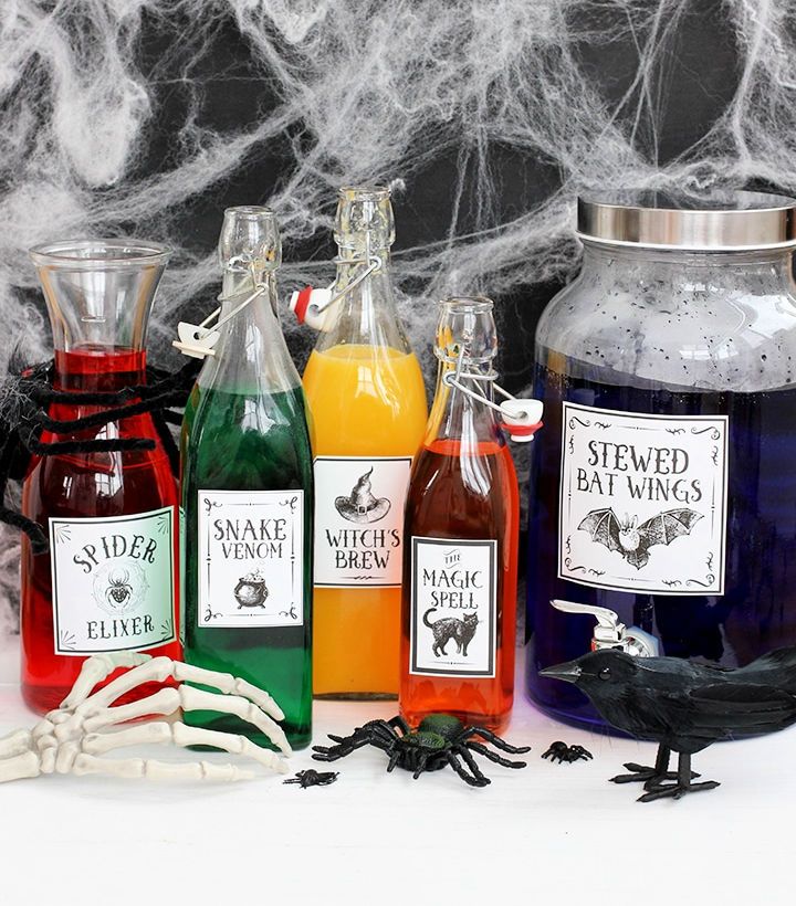 Free Printable Halloween Potions Labels