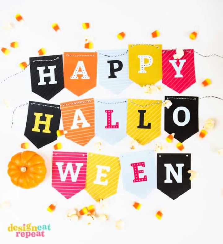 Free Printable Happy Halloween Banner