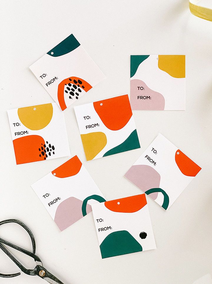 Free Printable Modern Gift Tags