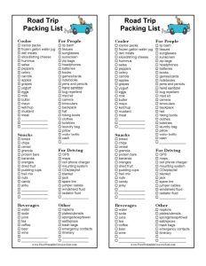 25 Free Travel Packing List Printable - Vacation Checklist