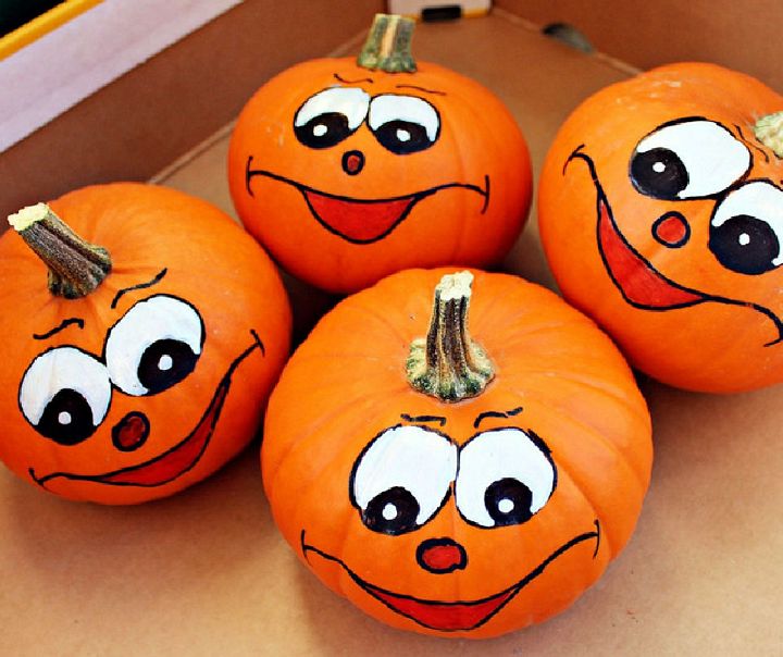 Funny Pumpkin Painting for Kids