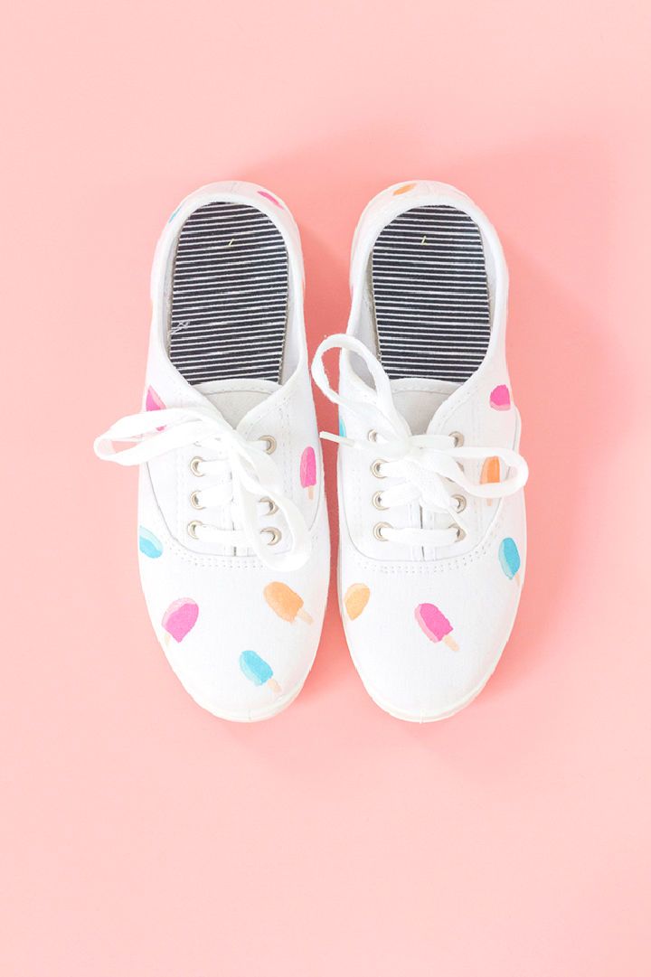 Hand Painted Popsicle Canvas Shoes