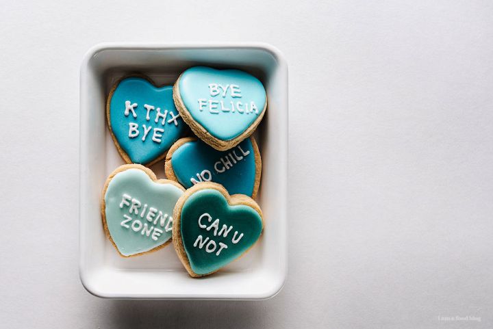 Heart Shaped Conversation Sugar Cookies
