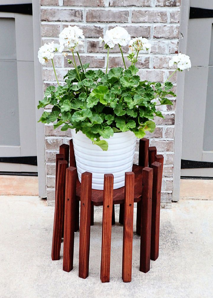 Homemade Scrap Wood Plant Stand