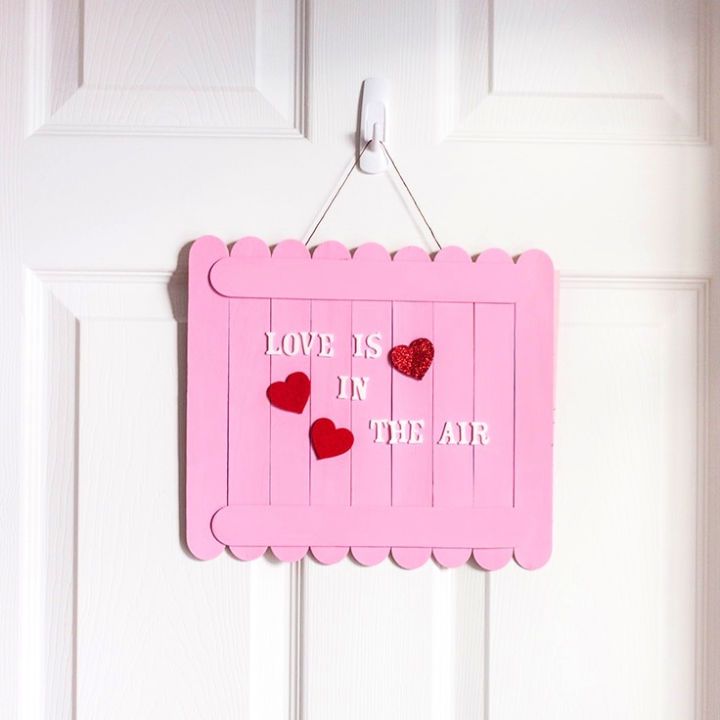 Homemade Valentines Day Wall Sign
