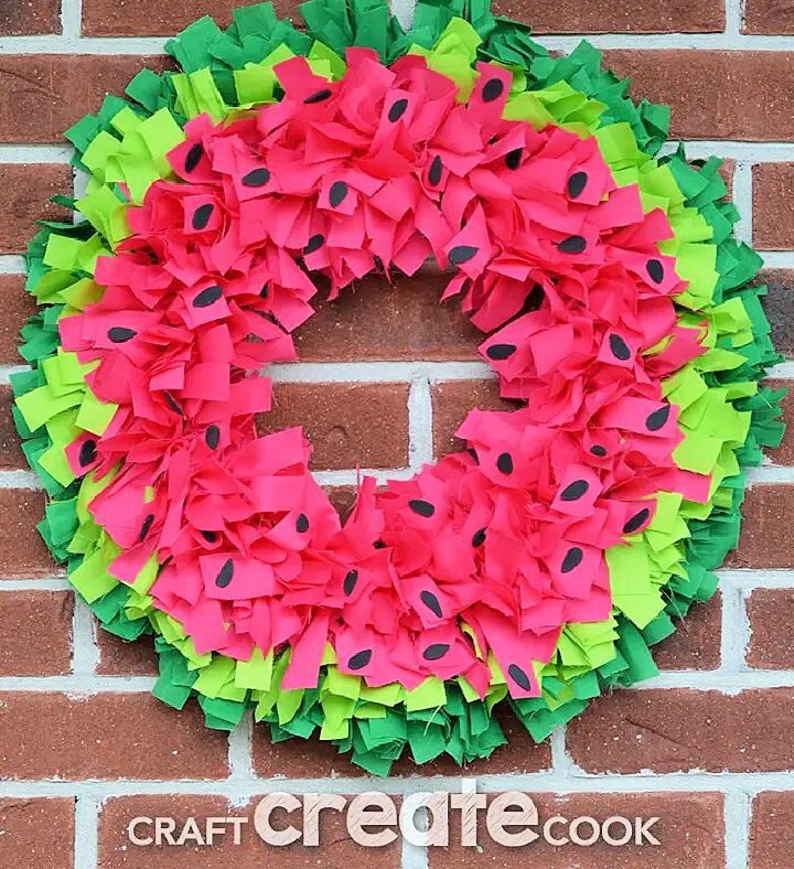 How to Make Watermelon Wreath