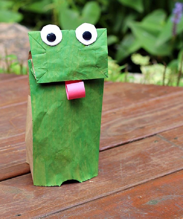 How to Make a Paper Bag Frog