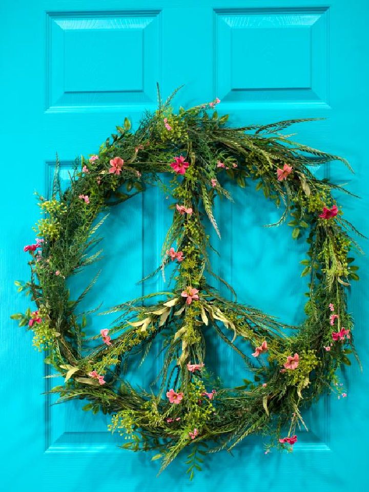 How to Make a Peace Sign Wreath