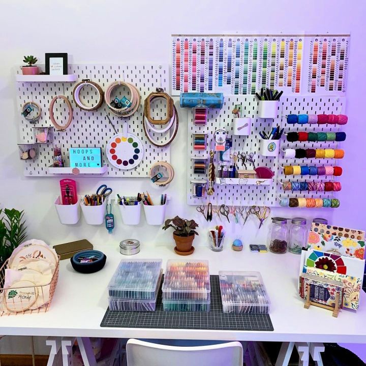 IKEA Pegboard for Craft Room