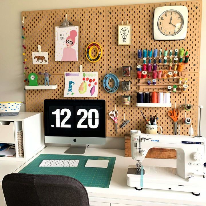 IKEA Skadis Hack For Sewing Room