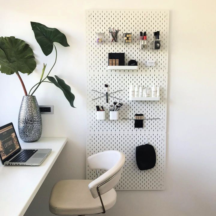 Ikea Skadis Makeup Pegboard