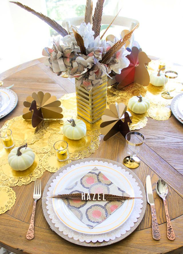 Inexpensive Thanksgiving Table Decor