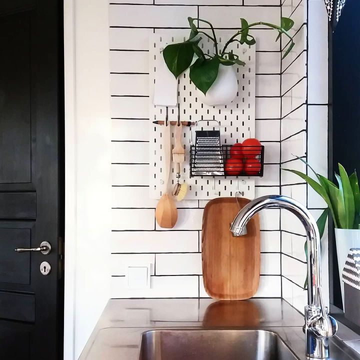 Kitchen Pegboard IKEA Hack