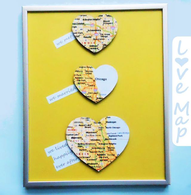 Love Map Wall Art