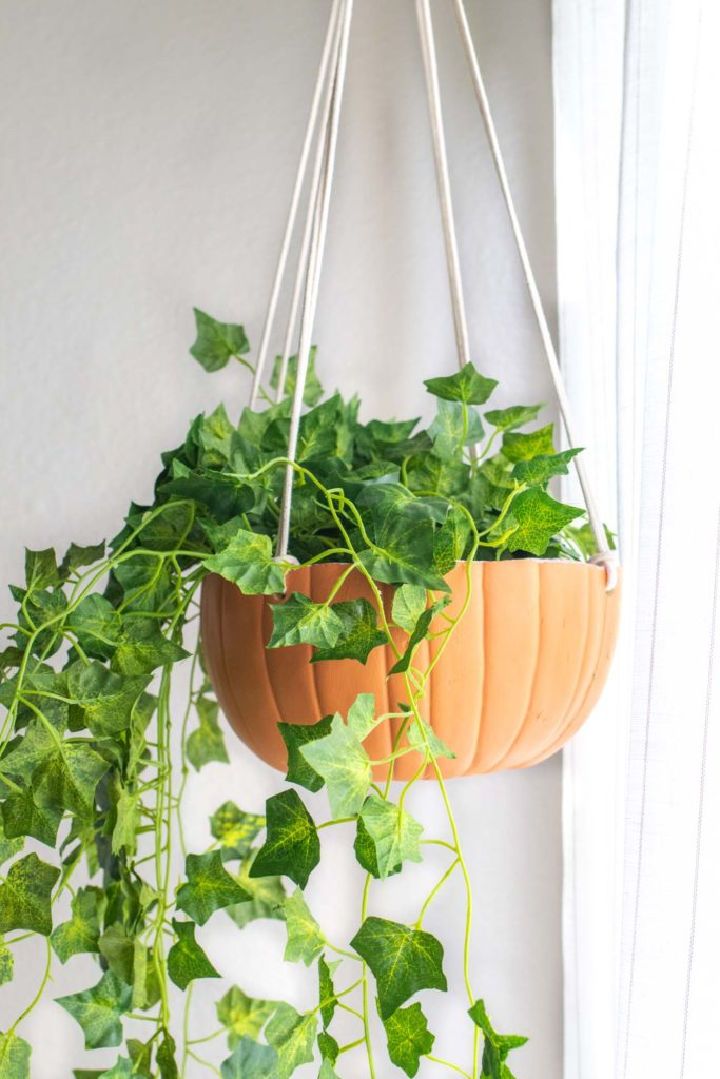 Make Your Own Hanging Pumpkin Planter