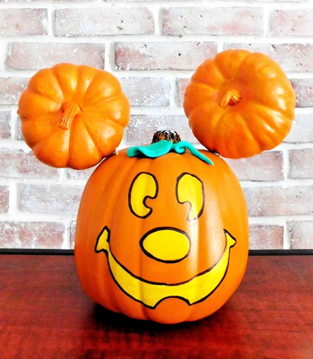 Mickey Mouse Painted Pumpkin